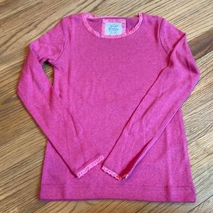 New Mini Boden long sleeve top-size 9-10-raspberry pink-so pretty-great staple!